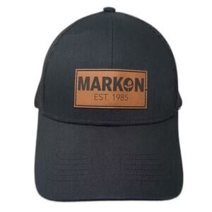 Cap America Trucker Hat Black Brown One Size Markon Patch Mesh Back Snapback